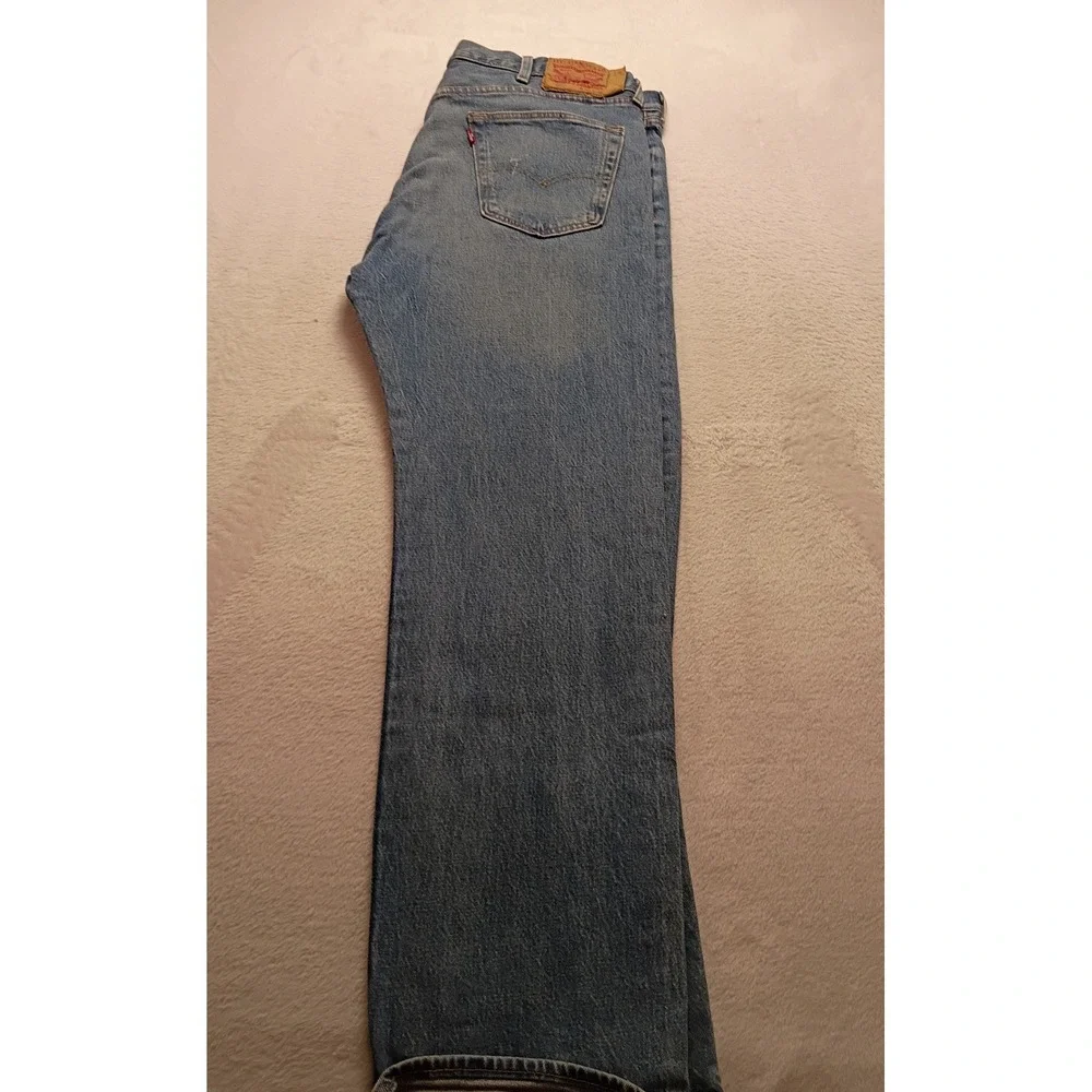 Levis 501 Original Fit Men's Blue Denim Straight Leg Button Fly Jeans 38x30